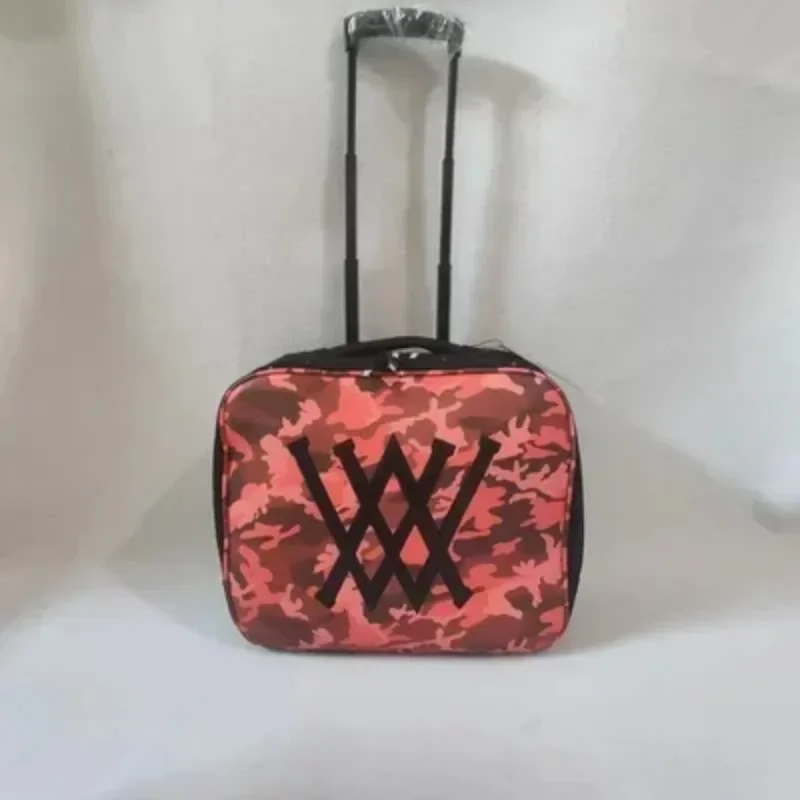 

2023 Korean Golf Tie Bag Men's Leisure Outdoor Sports Clothing Bag Rivet with Wheel Boston Bag 골프 가방