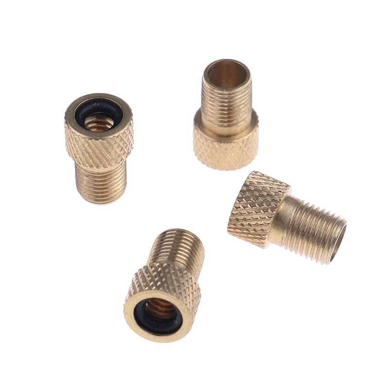 Bicycle Pump Tire Valve Adapter Convert Tire Presta To Schrader Copper Bike Air Valve Adaptor 1-4pcs