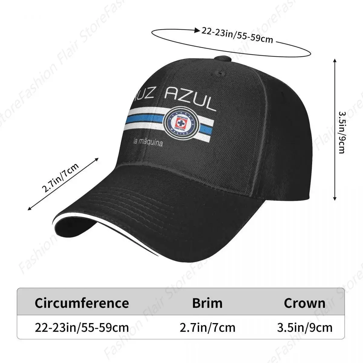 Liga MX - Cruz Azul (Home Blue) Baseball Cap Hip Hop Sports Cap Luxury Man Hat Women's Beach Outlet Men's 6