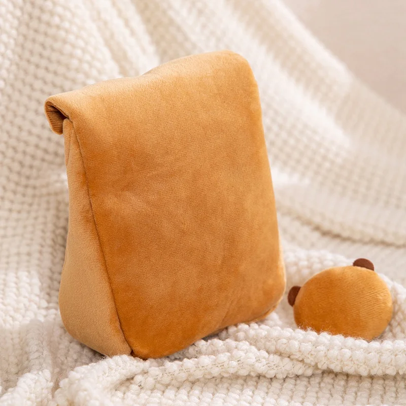 Cartoon A Bag of Capybara Snacks Doll Adorable Stuffed Capibara Doll Snack Bag Plush Toys Creative Pudding Bag Kawaii Kids Gifts