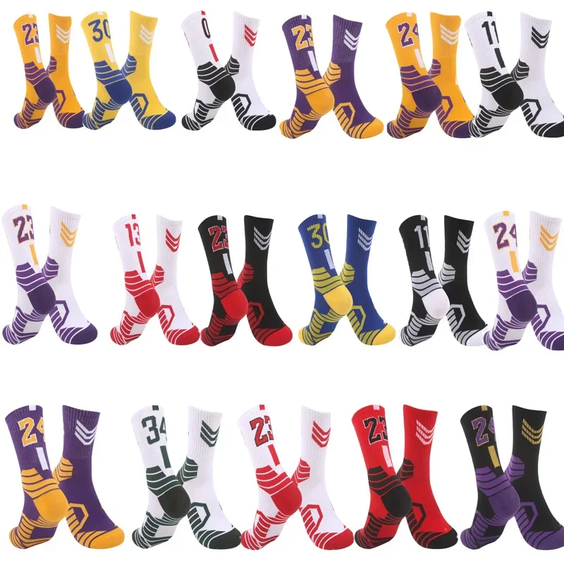 

Men Outdoor Sport Cycling Climbing Run Fast-drying Breathable Socks Hot Sell Adult Kids Non-Slip Professional Basketball Socks