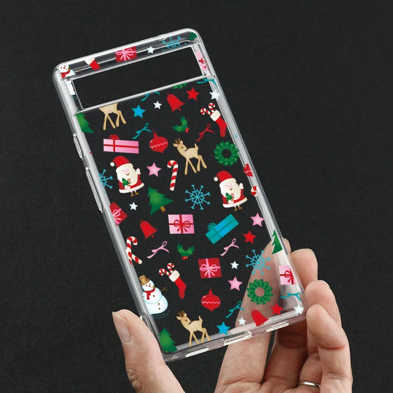 Christmas Tree Pattern Clear Soft TPU Phone Case Cover