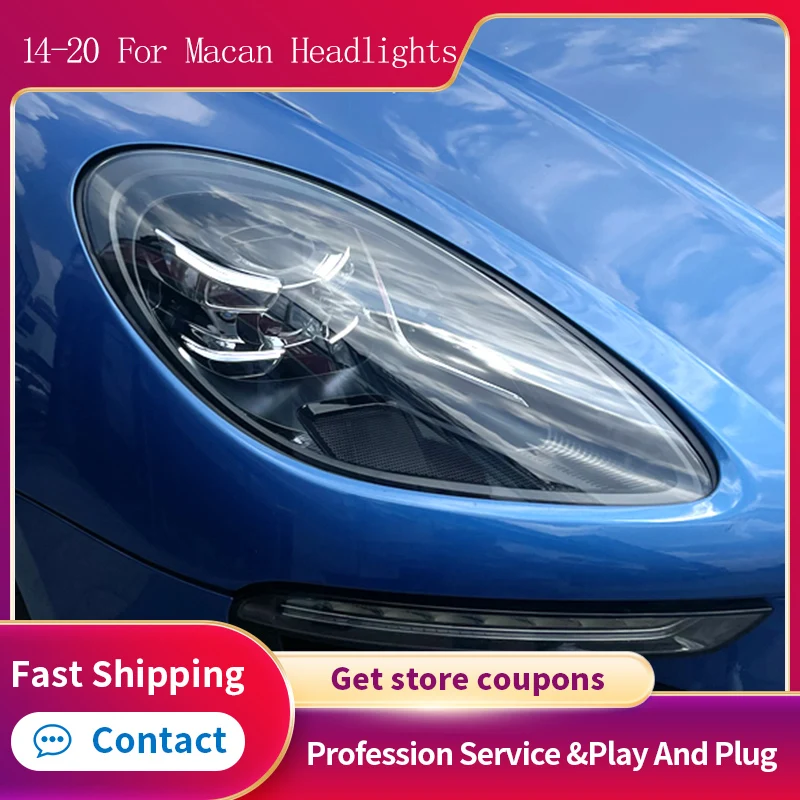 

Car Lights For Macan 2014-2020 95B LED Auto Headlight Assembly Upgrade Matrix Design Projector Lens Signal Lamp Accessories