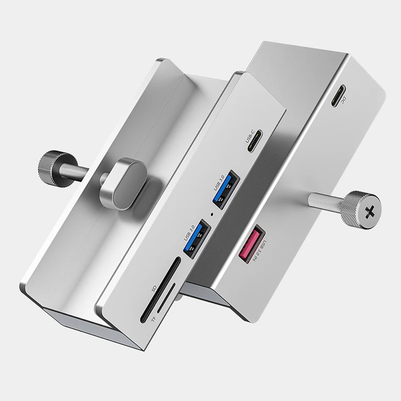 알루미늄 합금 USB 3.0 도킹 스테이션 고정 클립, 두께 조절 가능, 알루미늄 허브 클립 컨버터 허브 고정