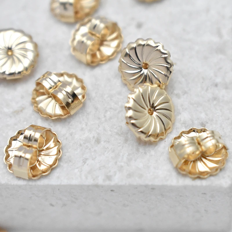 14K Gold Filled Premium Earring Back Swirl Design Earring Back  DIY Jewelry Making  Findings Handmde Gold Jewelry Accessories