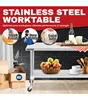 Inch Metal Table Cart - Commercial Workbench with Caster Wheel - NSF Certifi 2
