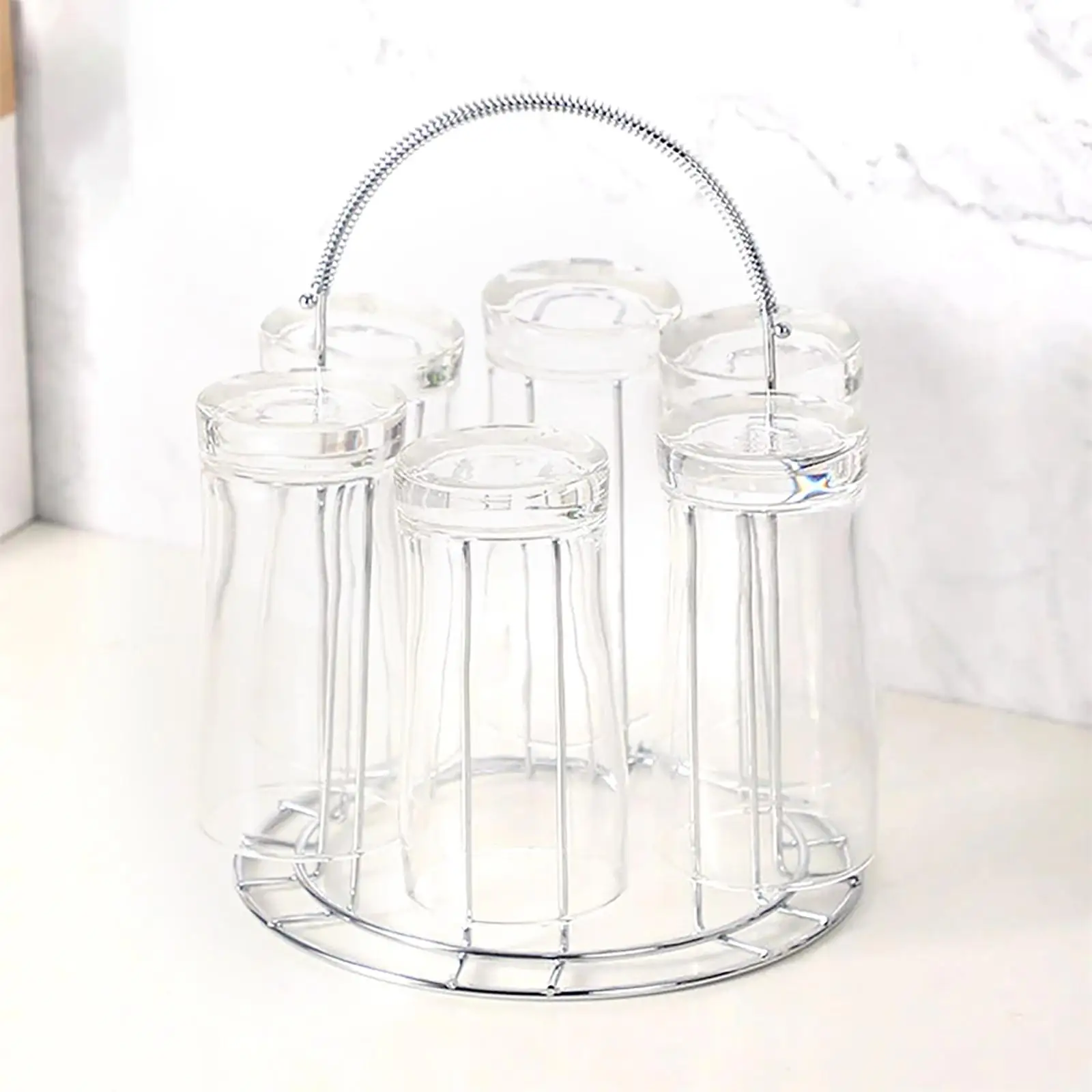 Bottle drying rack Bottle Drying Rack 6 Cup Mug Holder Silicone Protective Hooks Non-Bottle Drying Holder Tree for Glasses Coffee Mug