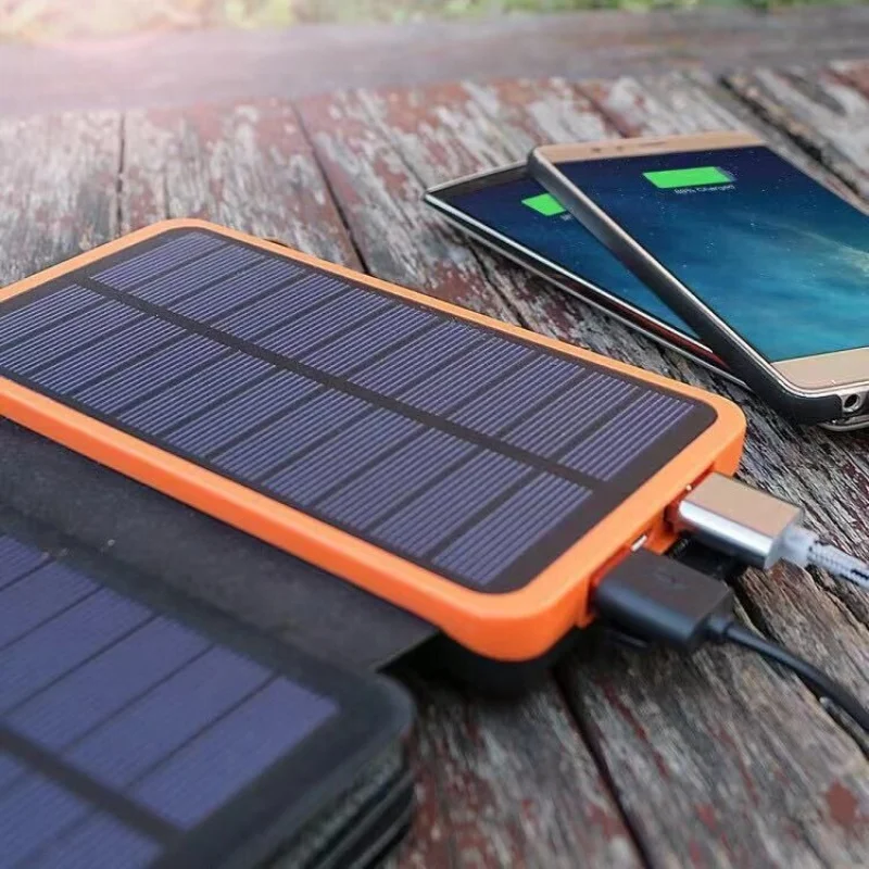 Xiaomi 10000mAh Solar Power Bank Portable Folding Solar Panels Outdoor Camping Waterproof USB Fast Charging Powerbank For iPhone 3