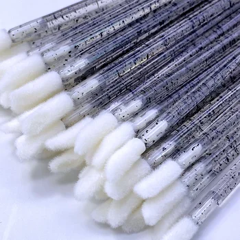 100/300pcs Disposable Lip Brush Crystal Lipstick Brush Lip Gloss Applicator Wands Eyelash Wands Applicators Makeup Beauty Tools 1