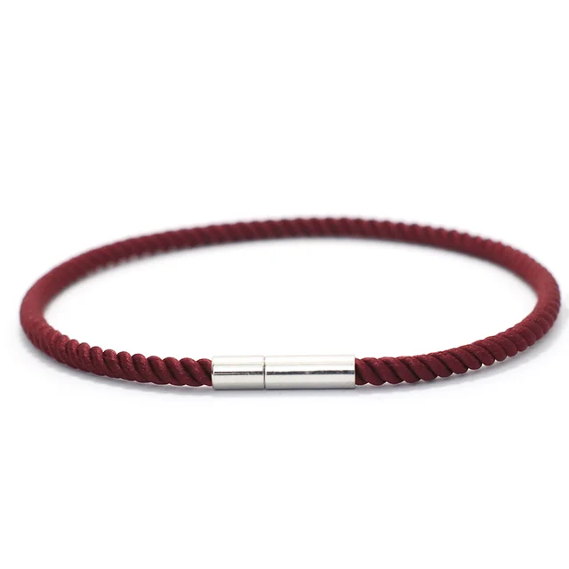 Noter 12 couleurs chanceux rouge chaîne Bracelet unisexe 3 tailles meilleur ami Couple cordon chaîne Bracelet tressé amitié bijoux Joias