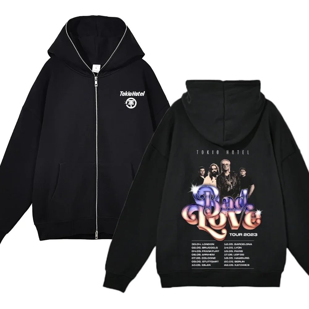 Felpa Con Cappuccio Unisex Tokio Rock Band Hotel Kaulitz 89 - Streetwear Hip-Hop Y2K, Oversize Comodo