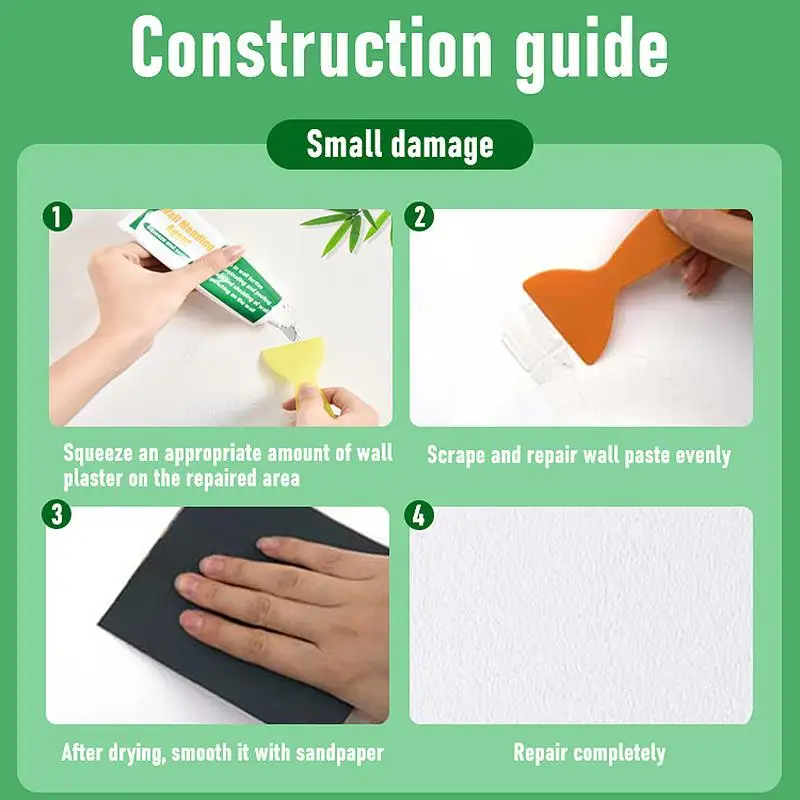 Hot Sale Wall Mending Agent 100g/130g/150g/250g Wall Repair Cream With Scraper Paint Valid Mouldproof Quick-Drying Patch Restore