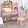 Kids Desk and Chair Set , Childrens Computer Desk with Drawers and Storage Shelf, Kids Study Table with Charging Station 1