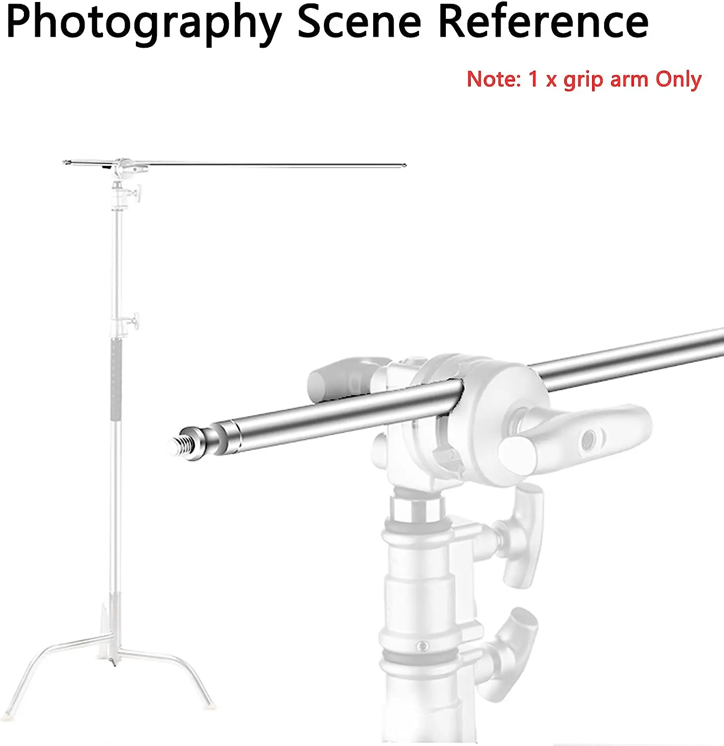 Selens C-Stand Extension Rod 126Cm Supporto In Acciaio Inossidabile Grip Arm Crossbar Per Century Pieghevole Light Stand Treppiede Magic Leg