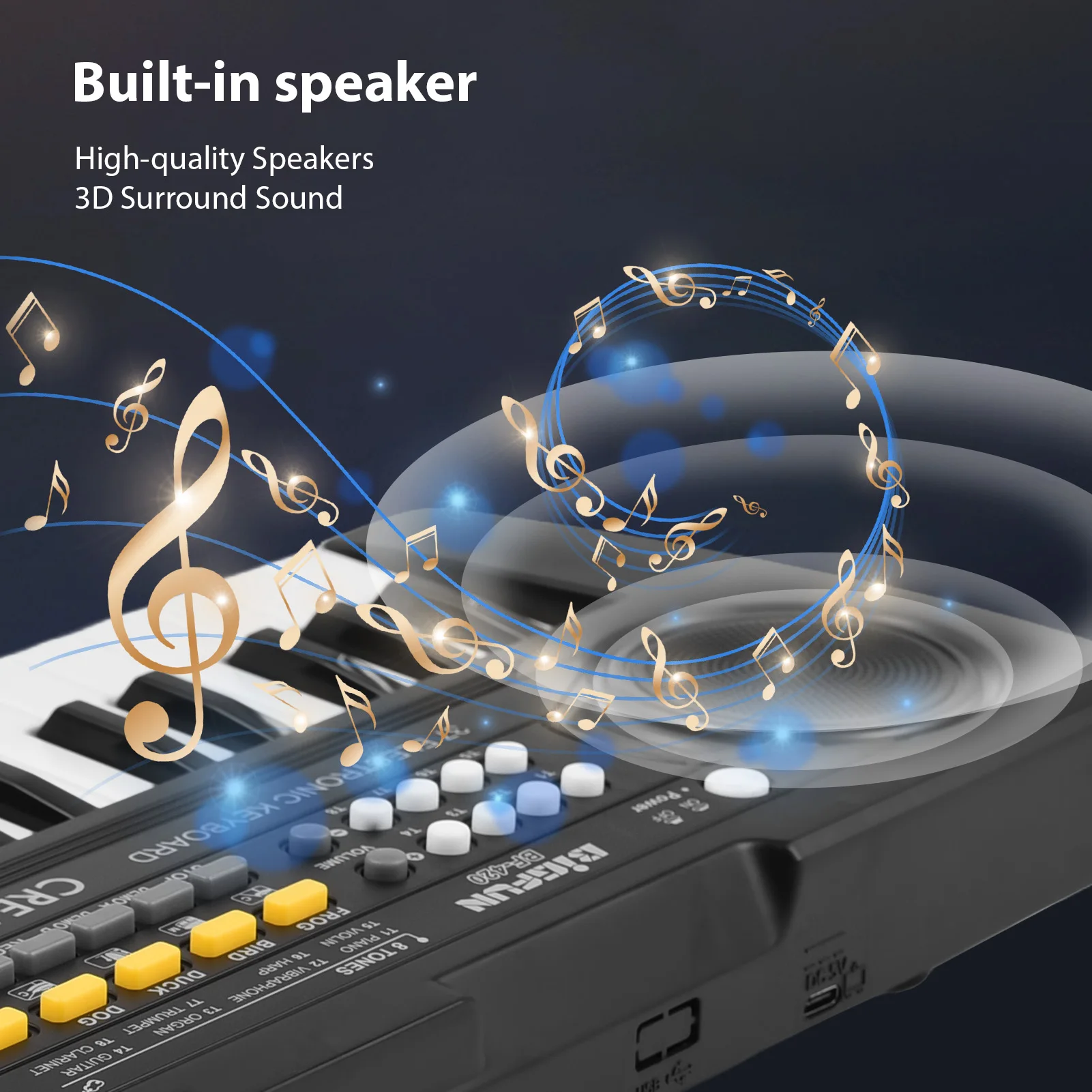37 Key Electronic Keyboard Piano 8 Tones 8 Rhythms 11 Demos 4 Instrument Sound Effects Dual Power electronic musical instrument midi control keyboard