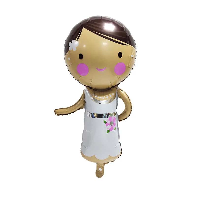 1Set Hochzeitsballons Braut und Bräutigam Mr Mrs Folienballon 12 Zoll Gold Konfetti Latex Globos Hochzeit Verlobung Dusche Dekor – Detail 9