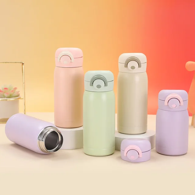 Mini Thermos Cup 220ml/350ml Pocket Cup Stainless Steel Thermal Coffee Mug Vacuum Flask Insulated Hot Water Bottle Kids Gift