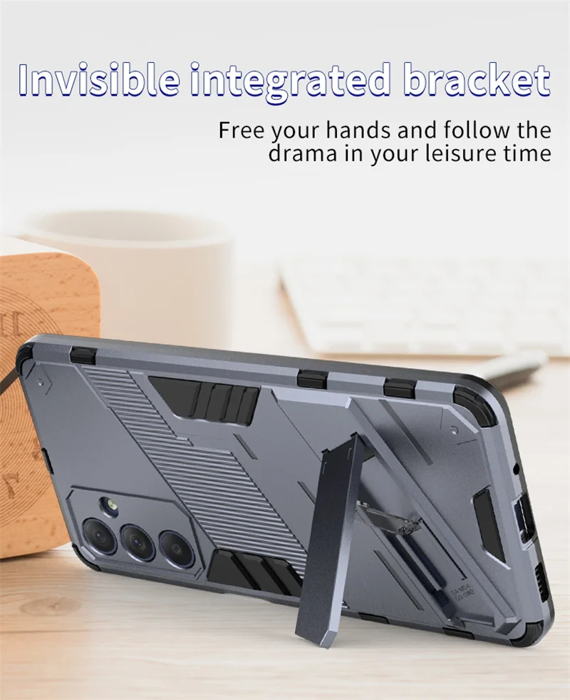 Enhanced Armor Shockproof Case with Magnetic Holder Stand