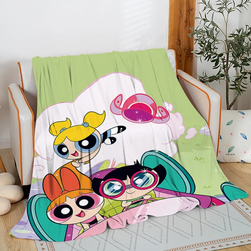 

Sofa Blankets for Winter The A-Powerpuffs Girls Warm Bed Fleece Camping Fluffy Soft Blankets Custom King Size Microfiber Bedding