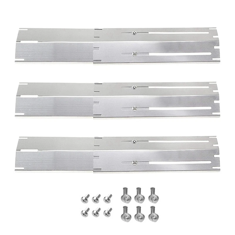 Grill heat plate shield Adjustable Stainless Steel Heat Plate BBQ Gas Grill Replacement Set
