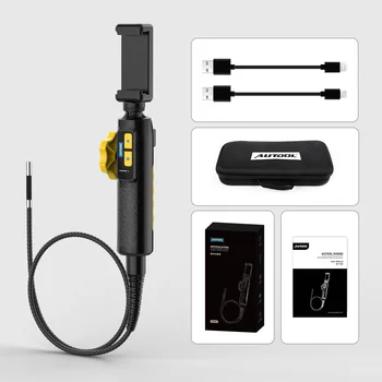 AUTOOL 1080 HD Automotive Industrial Endoscope with Light SVB302 Autofocus Endoscope Inspection Camera Lens for IMG & Video