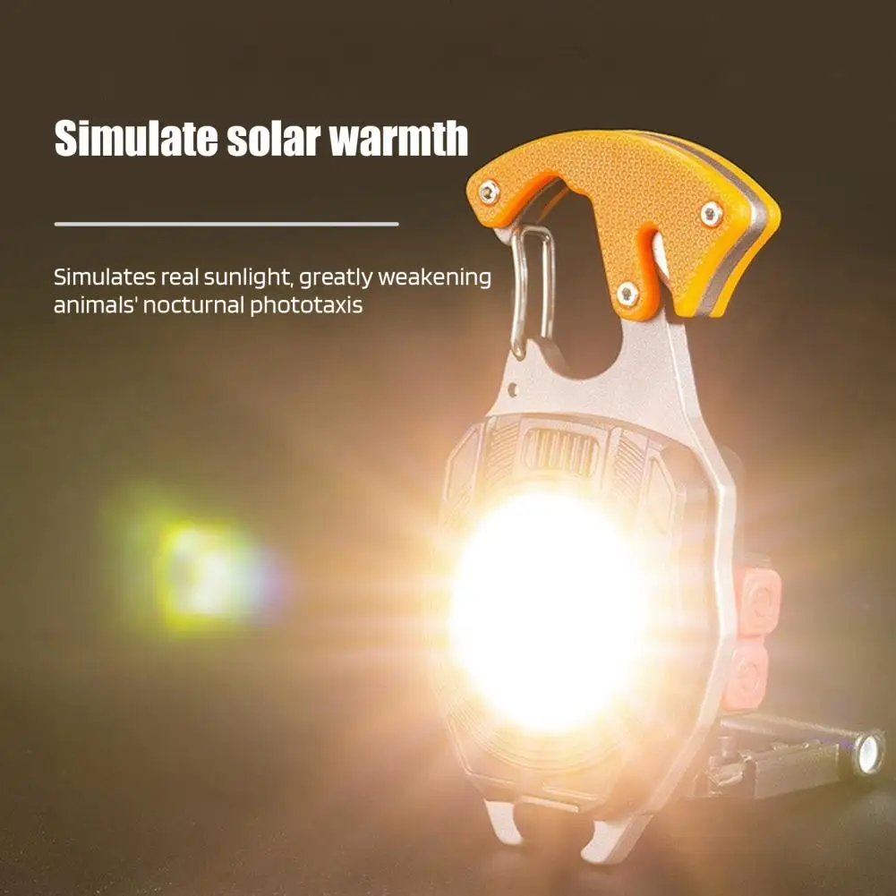 Handheld flashlight LED Keychain Work Light Rechargeable Mini Flashlight High Lumens Super Bright Multifunction Lamp with Screwdrivers Bottle Opener