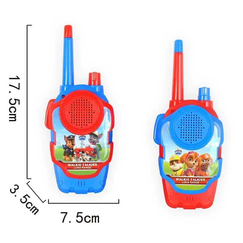 PAW Patrols Toy Walkie Talkies Set Children Walkie Radio Cartoon Kids Radio Interphone Parent-child Toys Outdoor Phone Game Gift 1