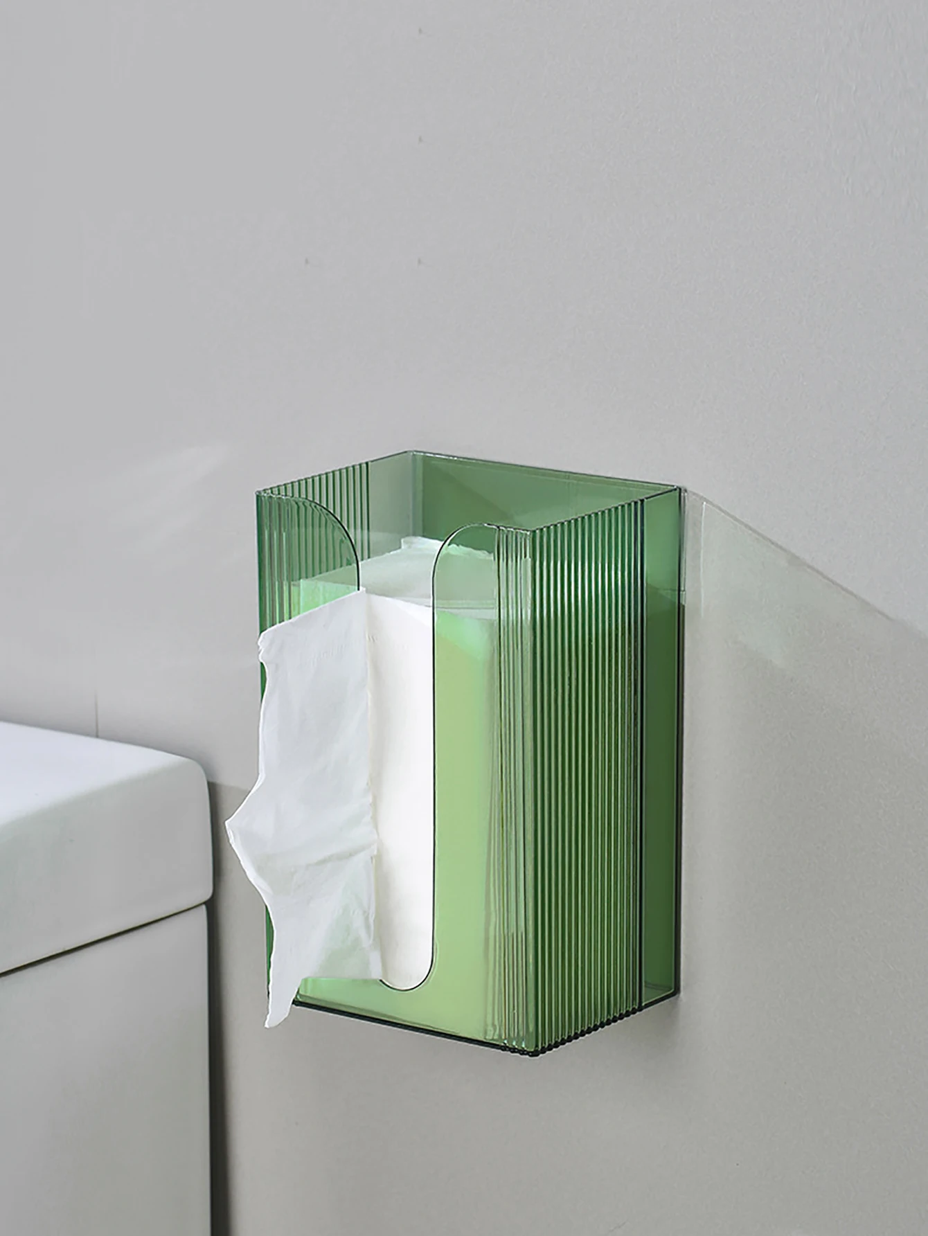 Bathroom Wall-Mounted Self-Adhesive Tissue Box Multi-Function Paper Towels Storage Box Portable Draw Cartons Commodity tissue box tissue storage box