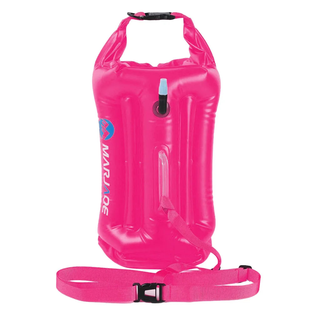 20L Tow Float Dry Bag with Adjustable Waist Belt Air Dry Bag Device Buoy with Storage Room Swim Buoy for Boating Fishing Camping