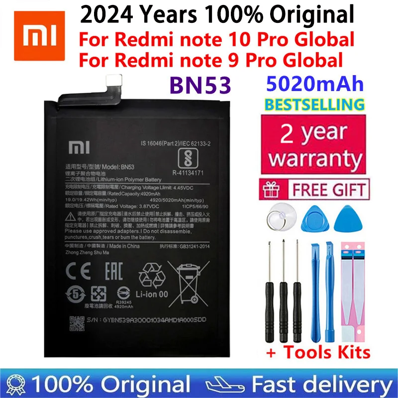 Battery For Xiaomi Mi Redmi Note Pocophone Poco F1 F2 K20 F3 X3 K30 K40 5 6 7 7A 8 8T 9 9A 9S 9T 10 10X 10S 10T 11 11T Pro Lite