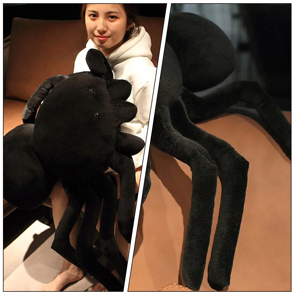동물 인형 거미 무서운 동물 현실적인 검은색 할로윈 장난감