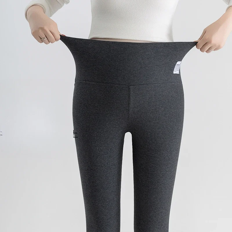 Good Quality Spring Pregnant Woman Skinny Leggings Stretched Slim Hips Maternity Knitting Basic Pants Elegant Pregnancy Trousers