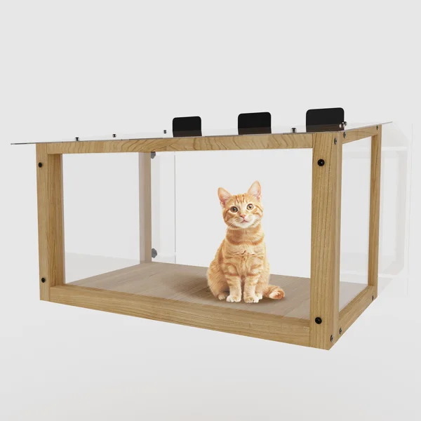 防水窗式猫栖木猫窝，木质猫窗盒，室内猫用窗式猫窝。适用于单悬窗，窗框内径，净开口宽度为24-35英寸不支持Self-Pick Up且不支持指定仓库发货-11