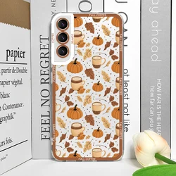 Autumn Pumpkin & Maple Leaf Transparent Soft Phone Case - Galaxy S20 FE 5G (S - H1502T1)