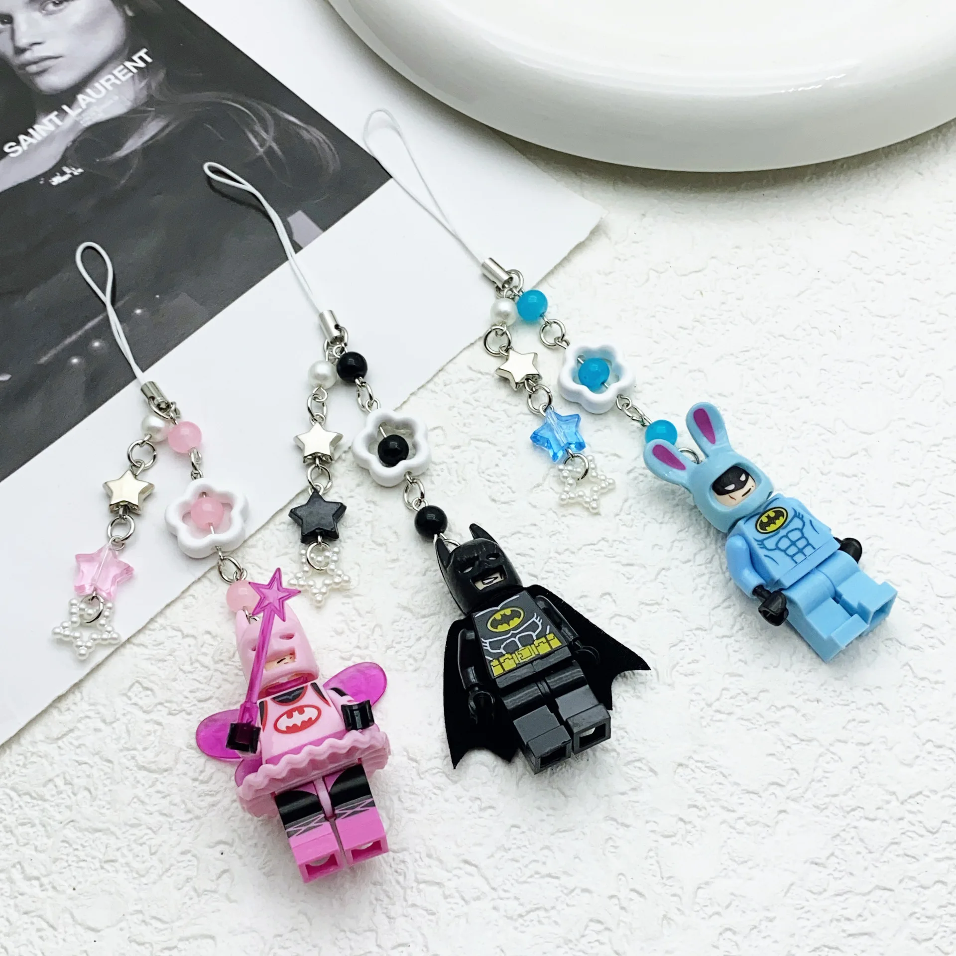 3D Fairy Star Bat Keychain Figure Character Phone Charm Personalized Backpack Accessory Gifts Cute Handmade Bat Keychain anime keychain keychain pendant