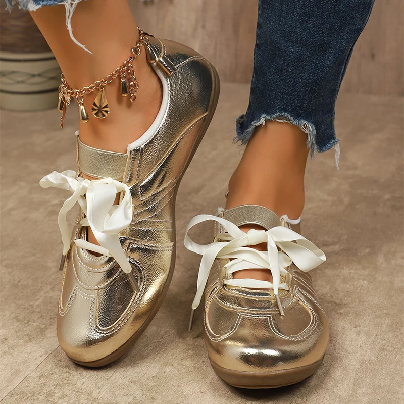 Sweet Ribbon Bowknot Ballet Flats for Women - Uniqwear