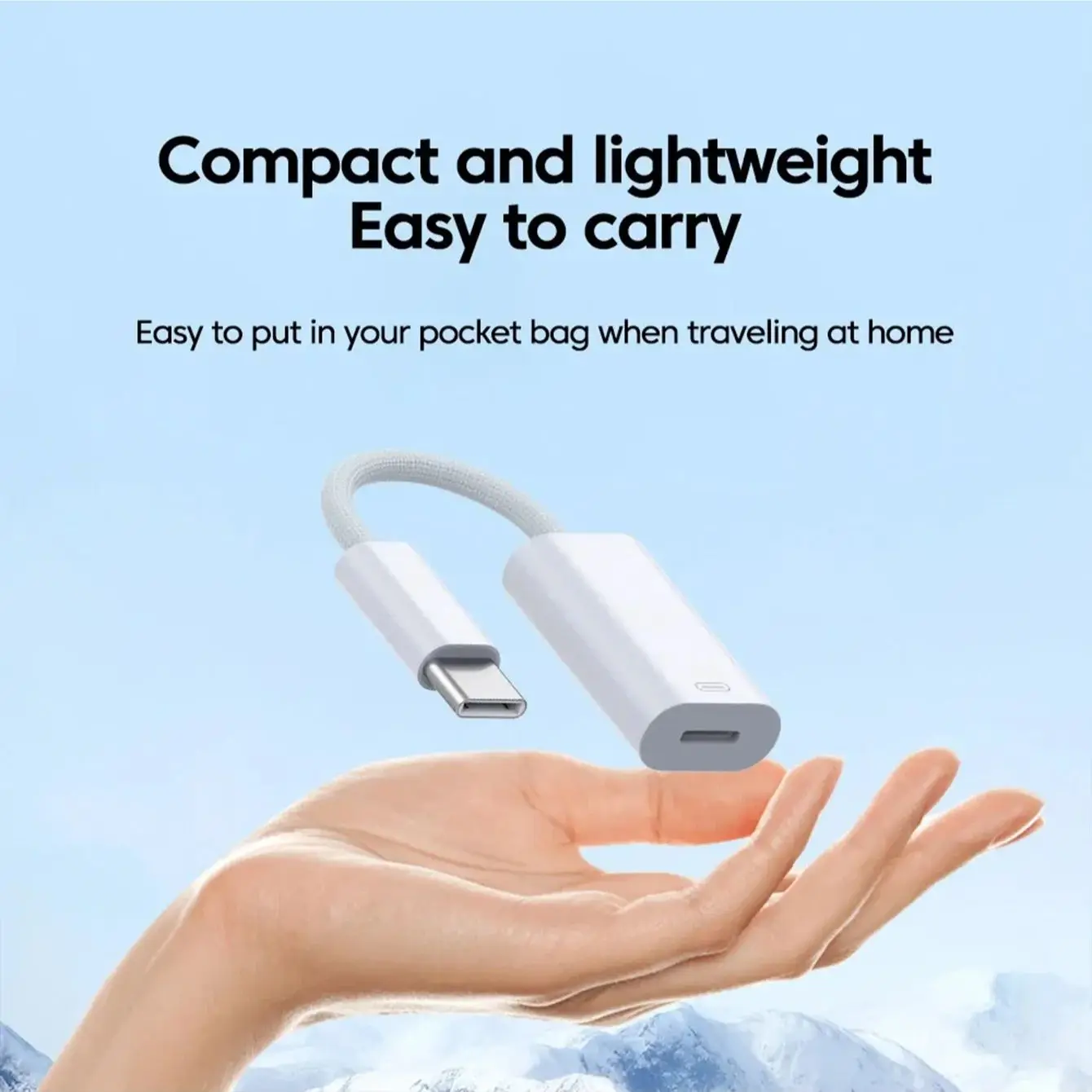 Charging Adapter For iPhone 15 16 Pro Max USB C to Lightning For iPhone Braided Charger Cable Connector accessoires iPad 10