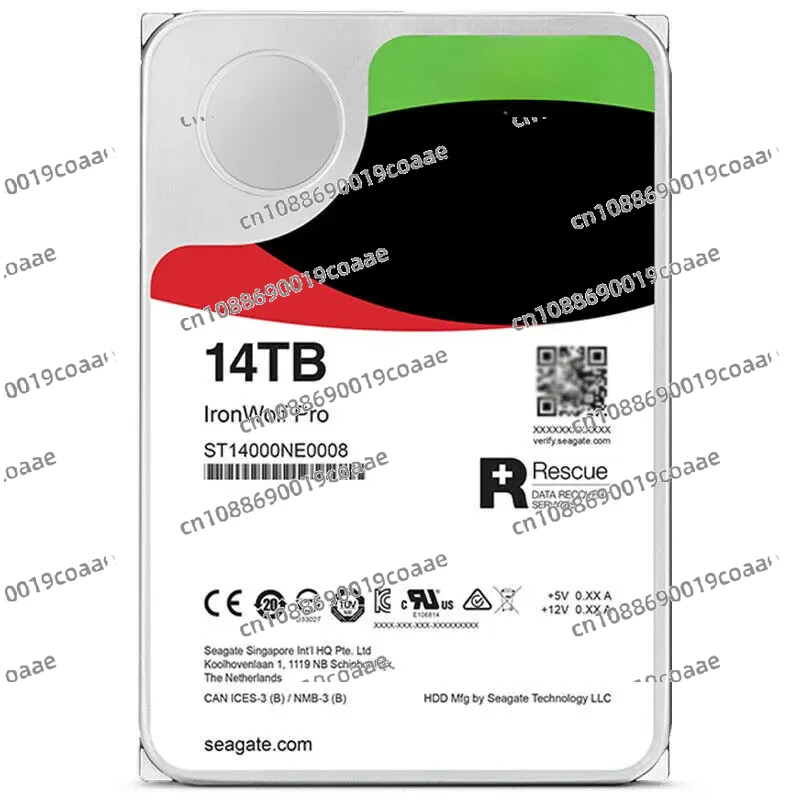 ל-Seagate IronWolf Pro ST14000NE0008 14TB 7200RPM 3.5 SATA NAS HDD אחריות בשימוש