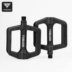 Lightweight Anti - Slip Bicycle Pedals - Durable Plastic for Mountain and Road Bikes (Black)