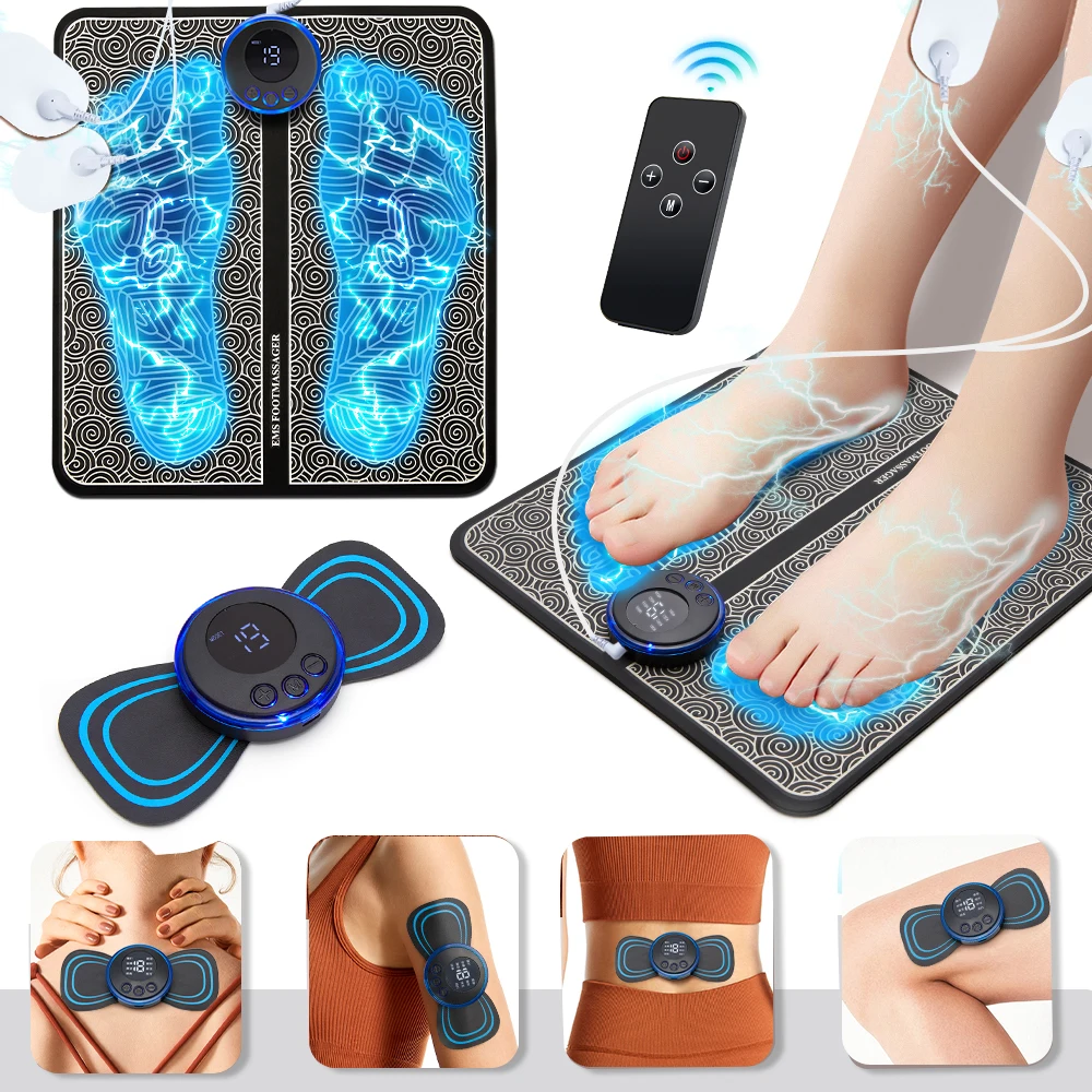 Electric EMS Foot Massager Accessories Pulse Muscle Stimulator Foldable Foot Massage Pad Relief Pain Relax,Support Dropshipping 1