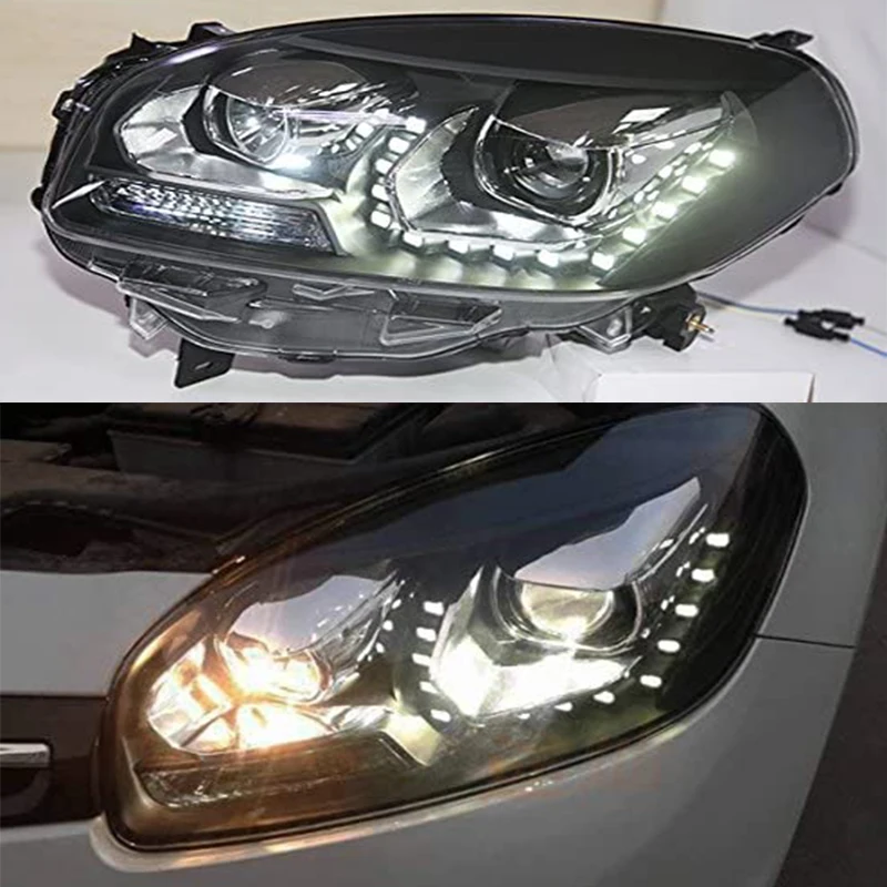 For 2013-2014 Year Renault Koleos LED Head Light With Bi Xenon Projector Lens