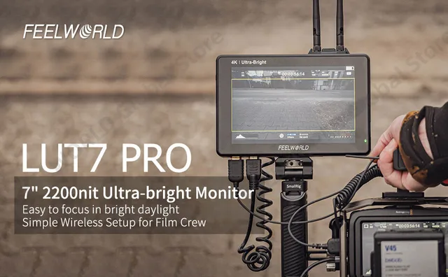 FEELWORLD LUT7 PRO 7 Inch Ultra Bright 2200nits DSLR Camera Field 