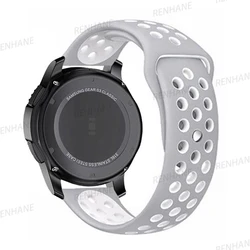 Silicone Watch Band - Premium Style and Comfort for Galaxy watch 3 41mm (Grey white)