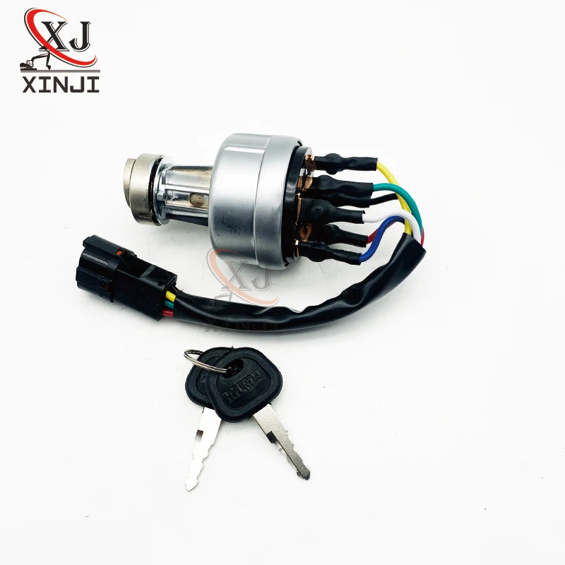 

R200-5 R210-5 R210-7 Ignition Starter Switch With Keys 21E6-10430 21N4-10401 21N4-10400