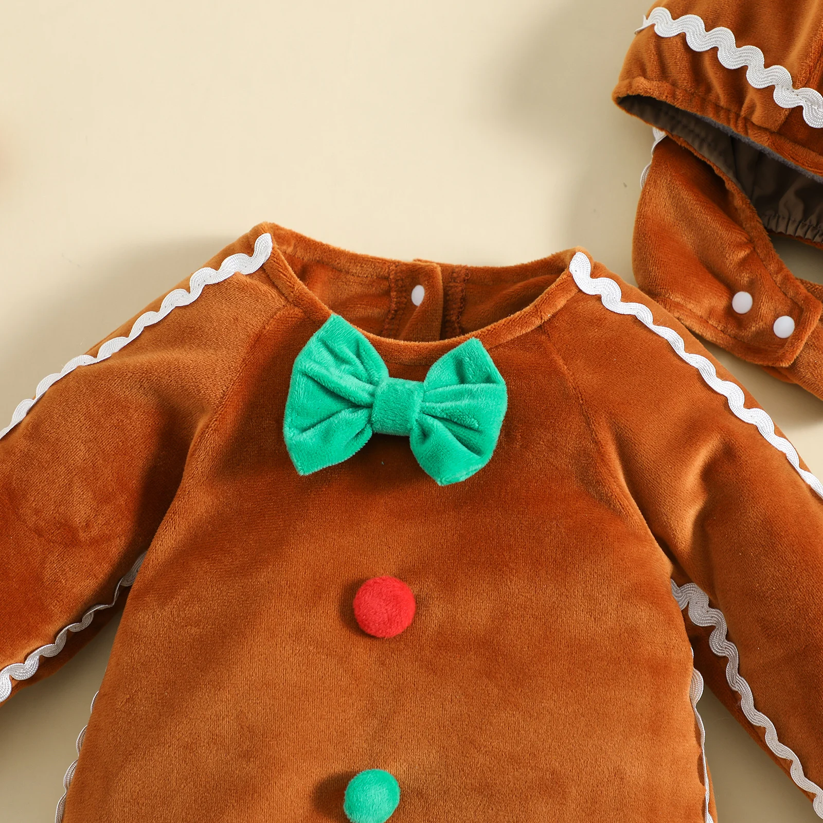 Baby Gingerbread Winter Romper 3