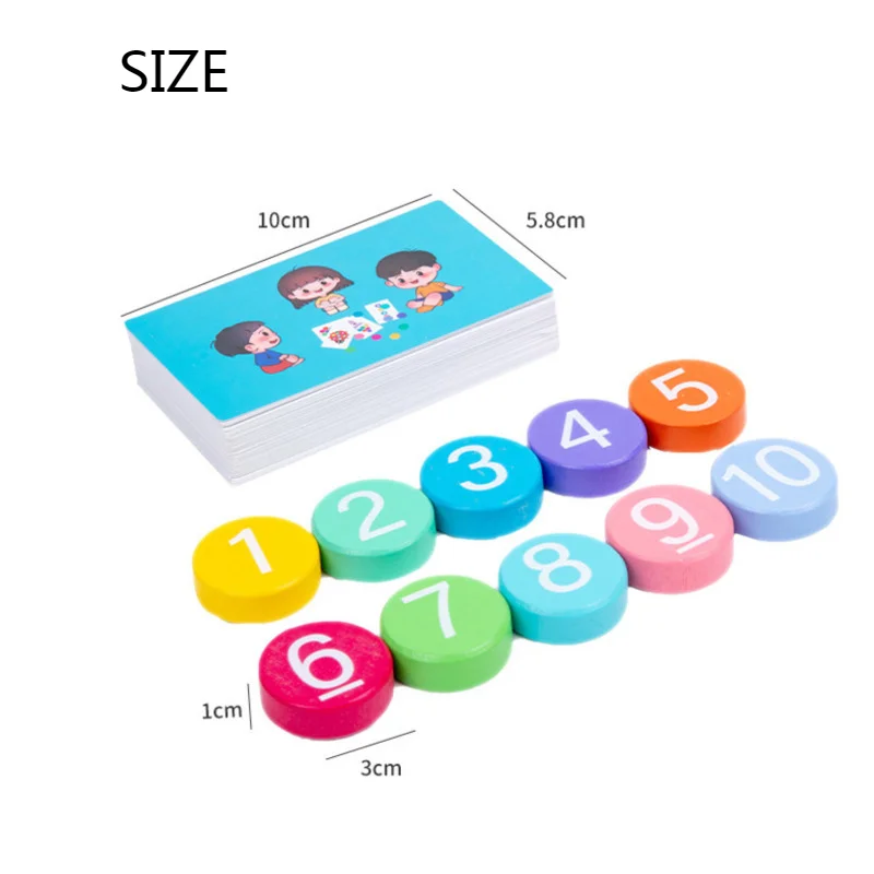 Montessori Math Wooden Toys Addition Subtraction Teaching Aids Preschool Learning Education Toy Digital Puzzles Toddlers Gifts 6