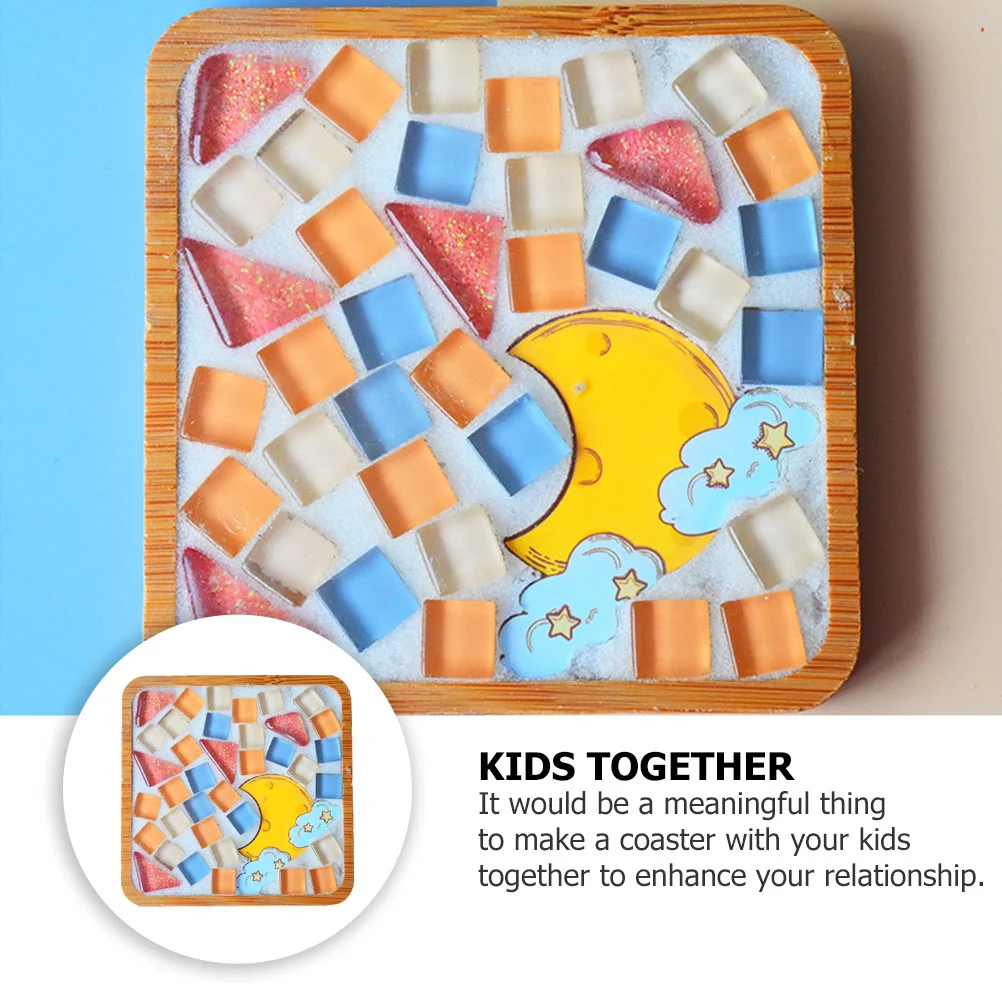 

Mosaic Coaster DIY Coasters Kit Supplies Craft Material Handmade Childrens Crafts