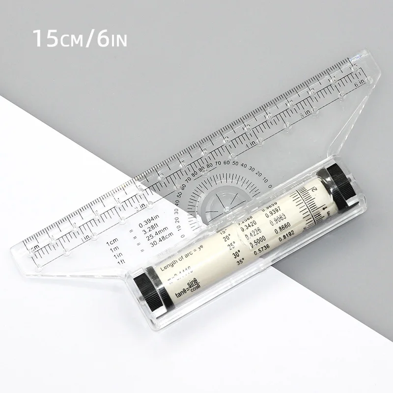 Siumir Righello quadrato a forma di L di 90 gradi righello doppio lato in metallo righello 150 x