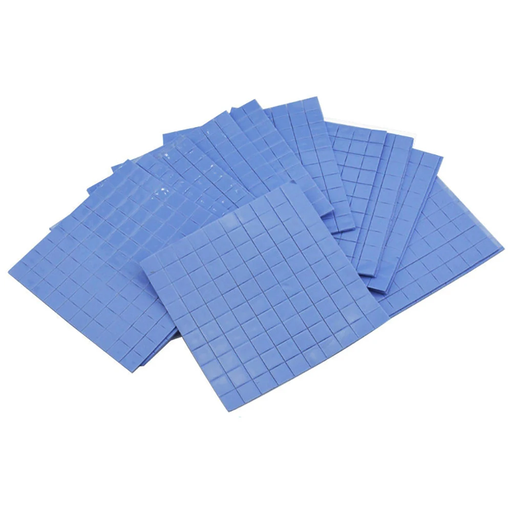 Thermal Pad 1/100Pcs Blue Conductive Silicone 10*10*1mm 100*100*1mm Heatsink Cooling for CPU GPU