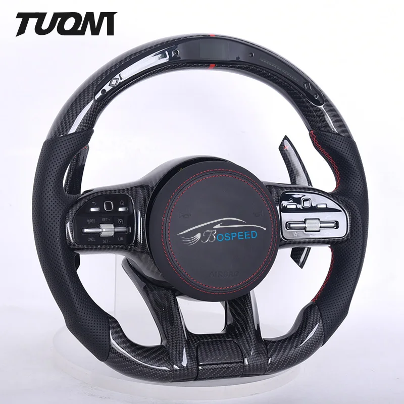 

Upgrade Leather Carbon Fiber Led Steering Wheel For Mercedes Benz W205 AMG W212 W213 CLA C300 S550 C63 AMG GT SL500 G63 SLK R172